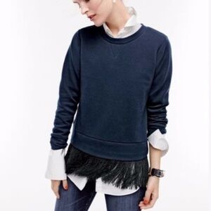J. Crew fringe bottom sweatshirt XS